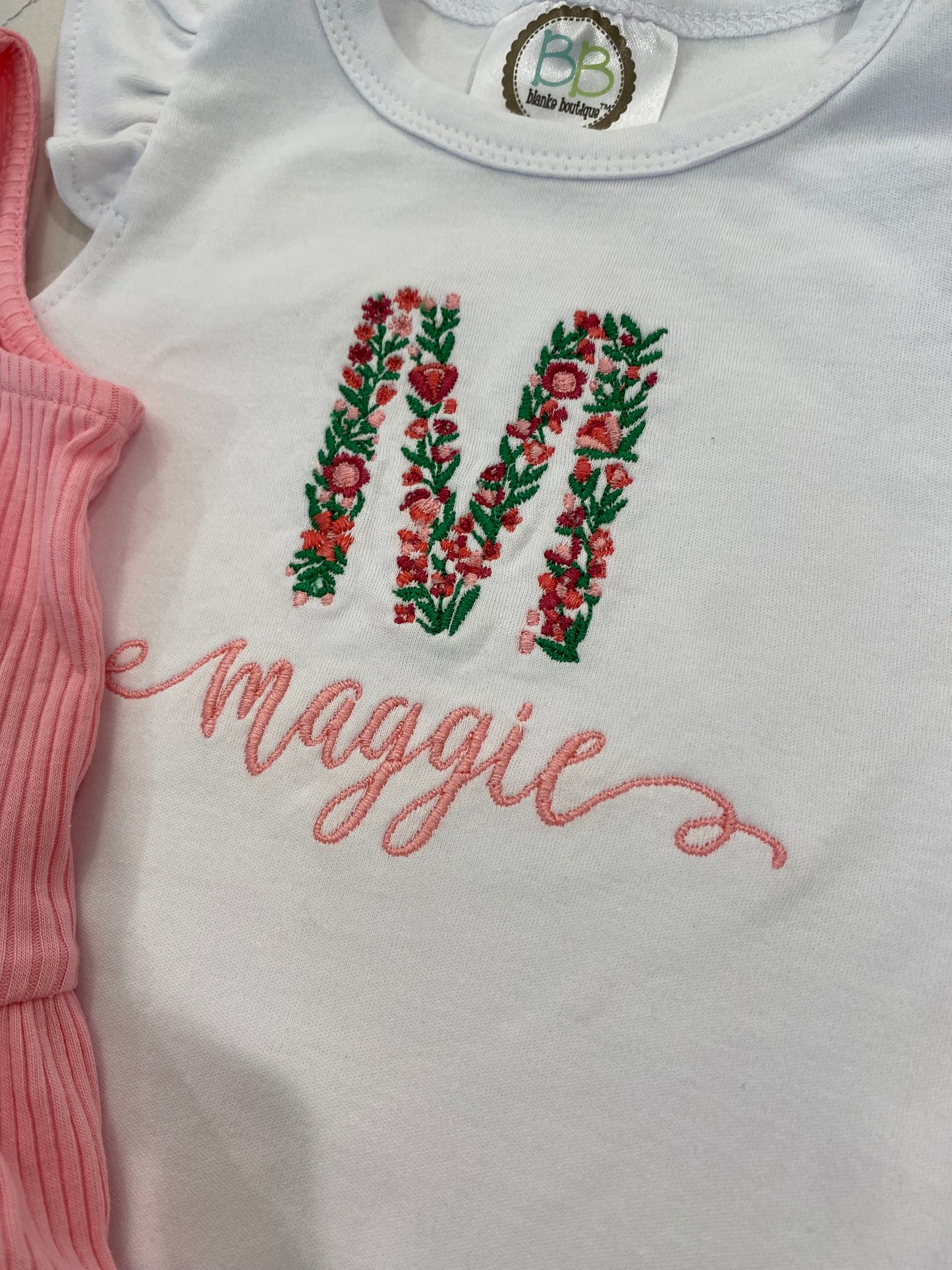 Floral or double layer font