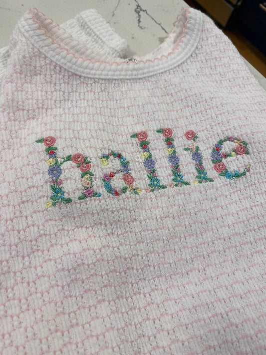 Floral or double layer font