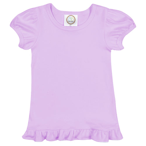 Girls Short Sleeve Ruffle Tee